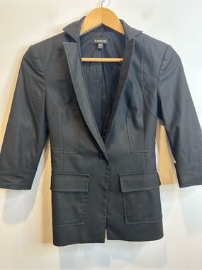Bebe Vintage Y2K Black Single-Button Tailored Blazer